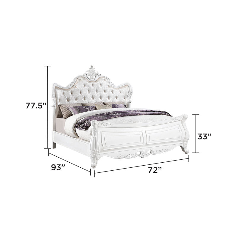 Luxury bedroom furniture solid teak wood bed
