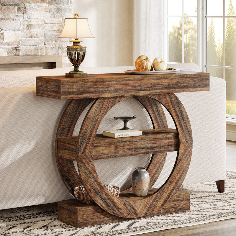 Modern wooden console table for living room décor