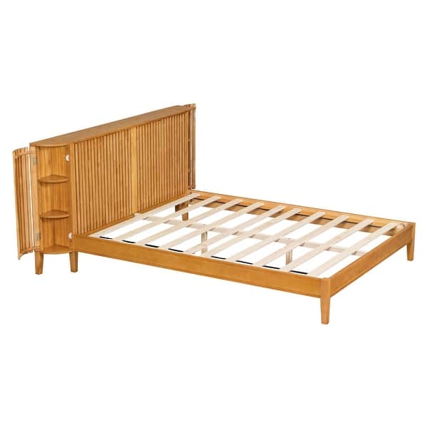 Luxury wooden bed for stylish bedroom interiors