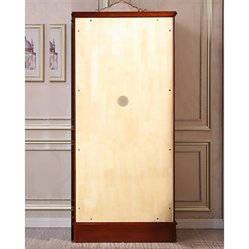 Luxury wooden wardrobe cabinet with 2 doors and drawers