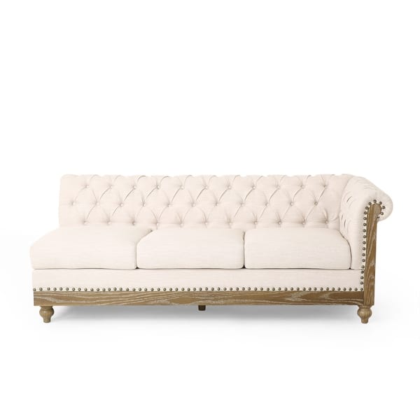 Stylish teak wood L shaped sofa set for luxury homes