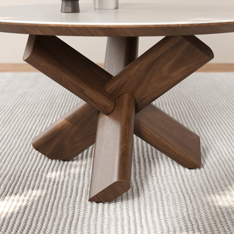 Stylish living room center table in teak wood