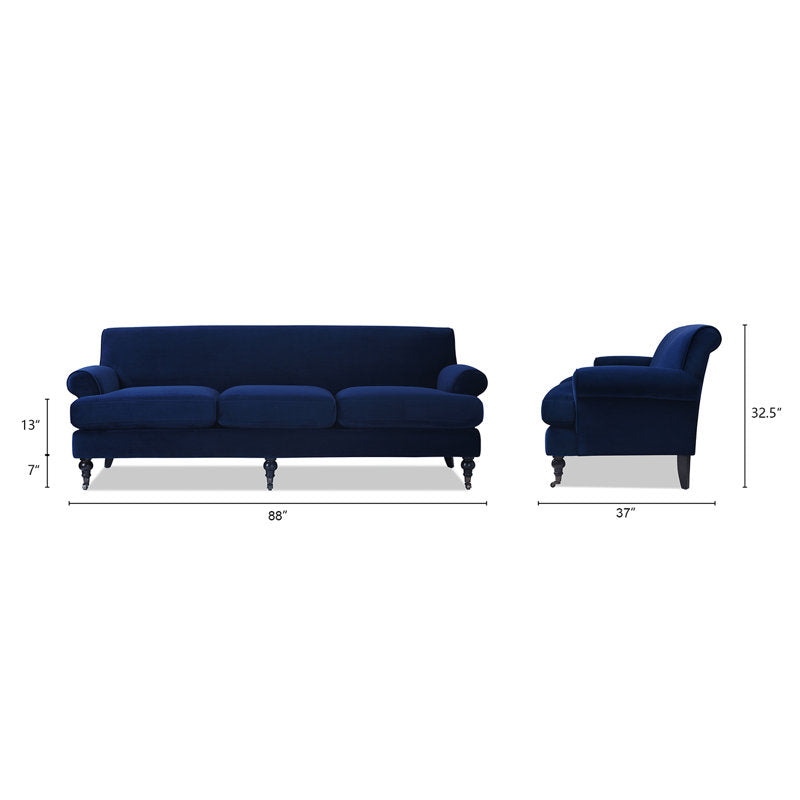 Elegant teak wood sofa with plush cushions