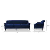 Elegant teak wood sofa with plush cushions