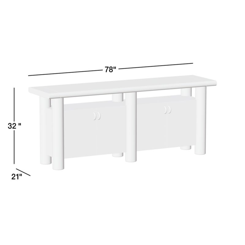 Scandinavian teak wood sideboard console
