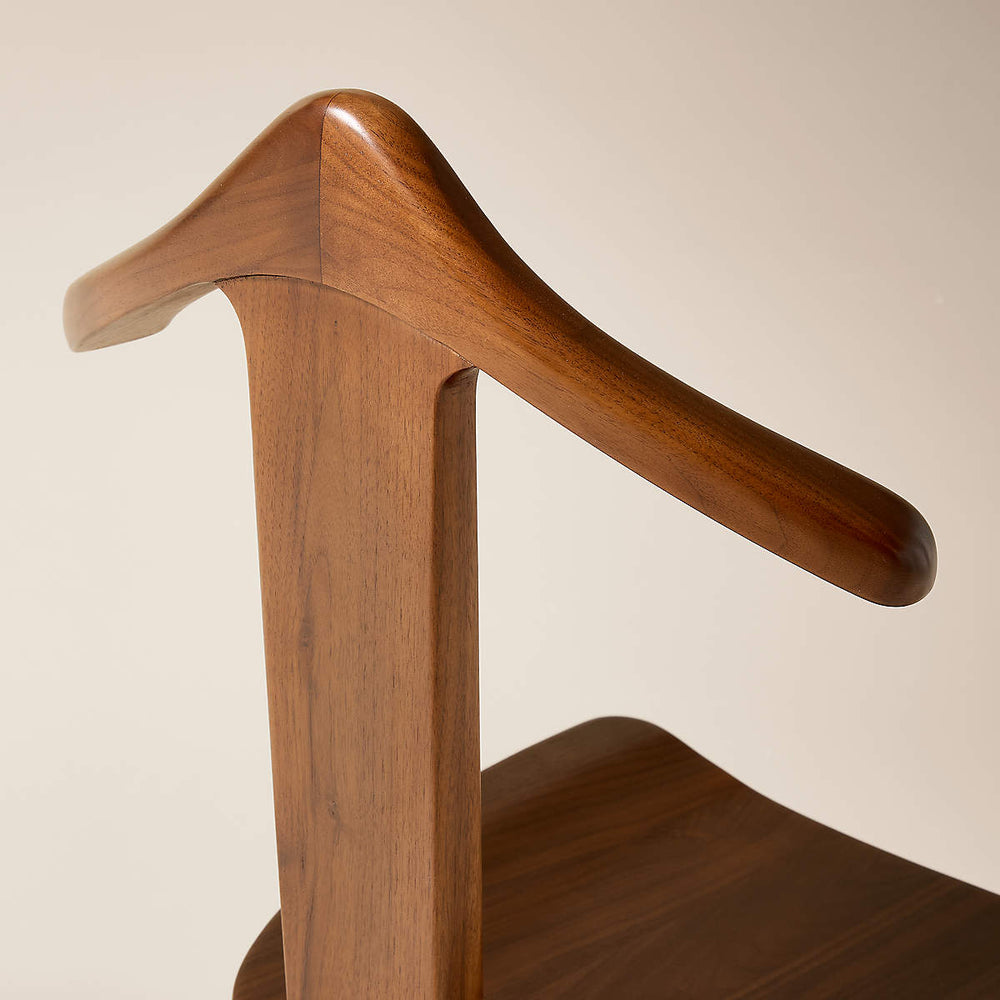 Minimalist wooden clothes stand chair