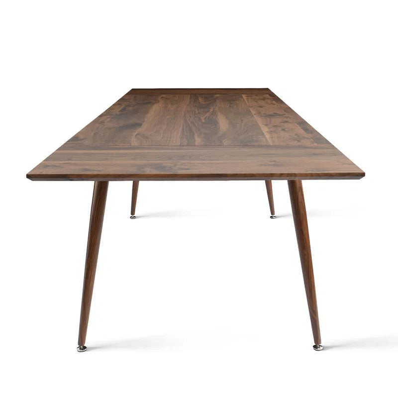 modern dining table with natural wood finish
