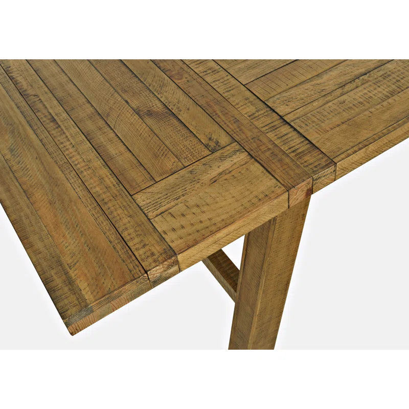 Wooden dining set with neutral interior styling