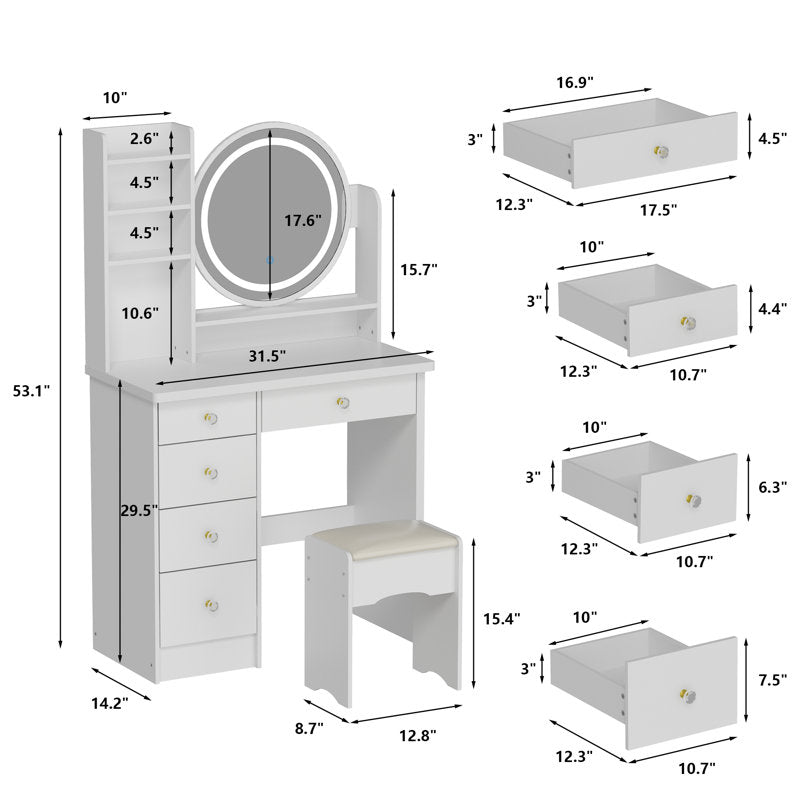 wooden makeup vanity for bedroom
