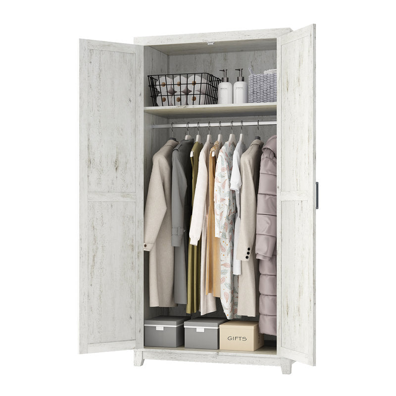Elegant farmhouse wardrobe cabinet