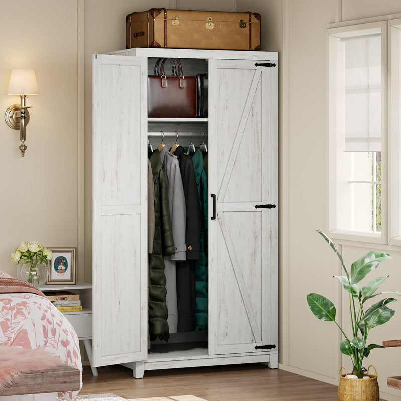 Solid teak wood storage closet