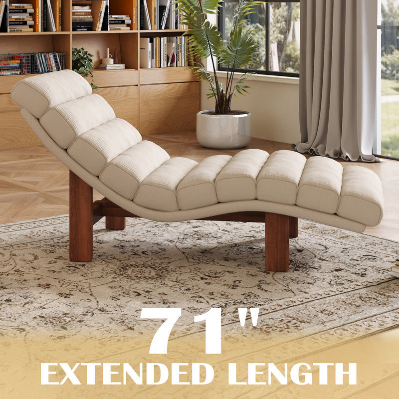 Comfortable single seater teak wood chaise