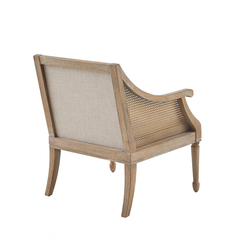 Elegant teak wood cane chair for bedroom and lounge