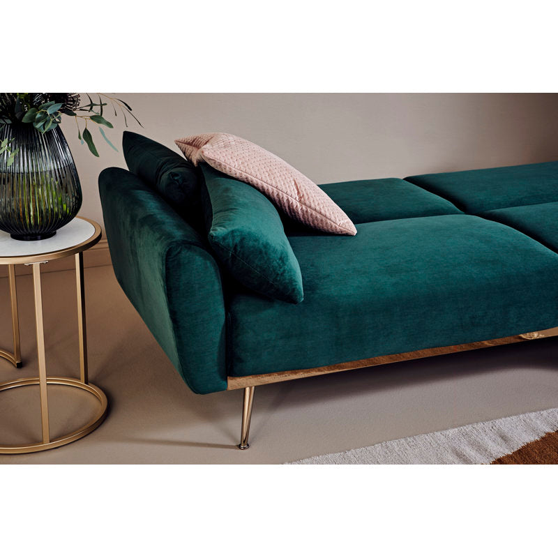 Comfortable three seater teal sofa for modern homes