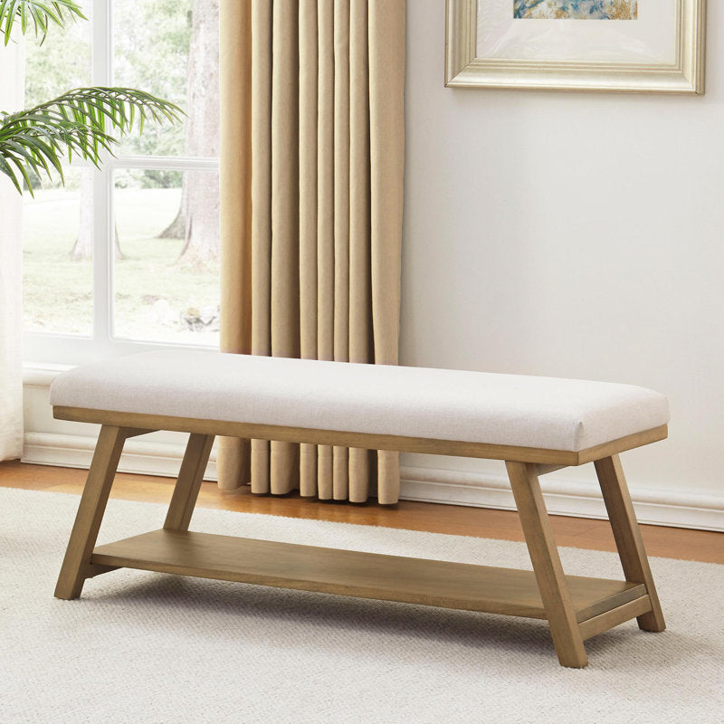 contemporary wooden bench seating