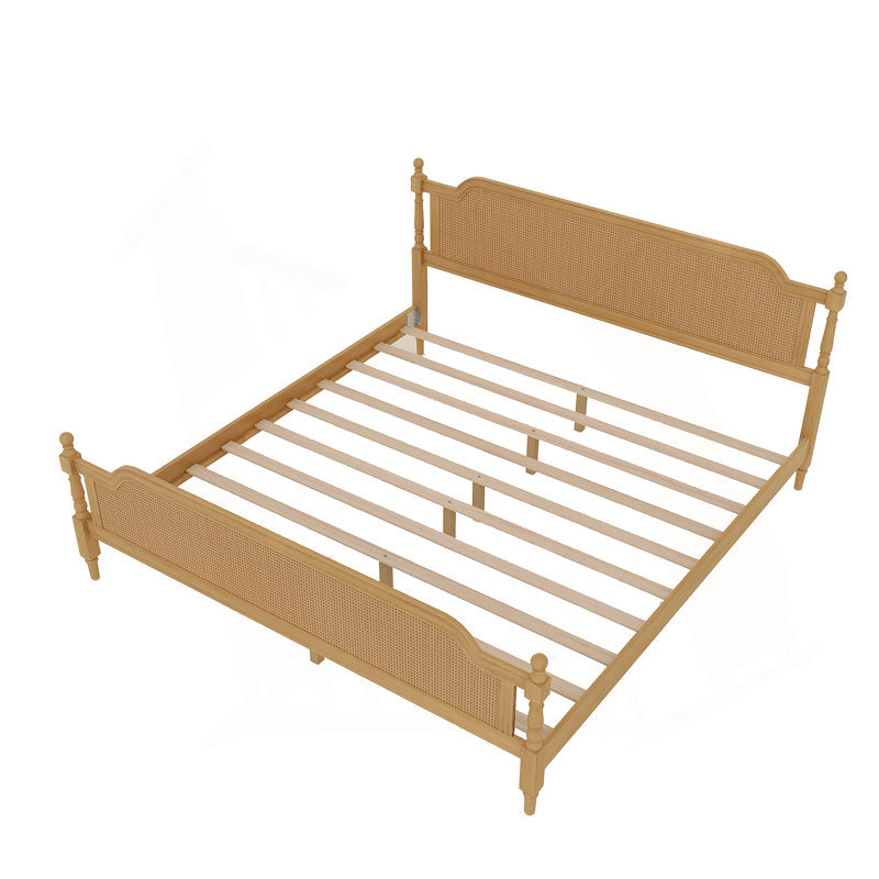 farmhouse style cane panel bed