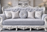 Versailles Royale Sofa Set – Silver Edition (3+1+1)