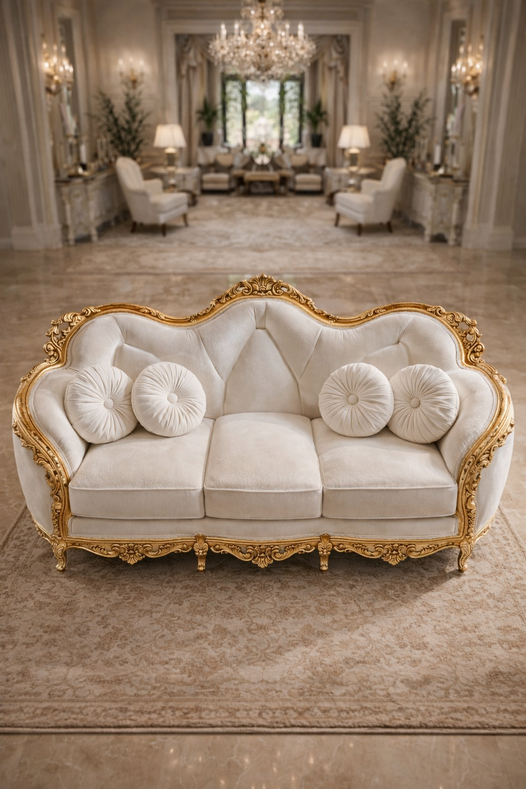 Royal Luxury 3 Seater Sofa | Premium Classic Designer Carved Sofa