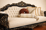 Versailles Royale 3 Seater Sofa – Noir Gold Edition