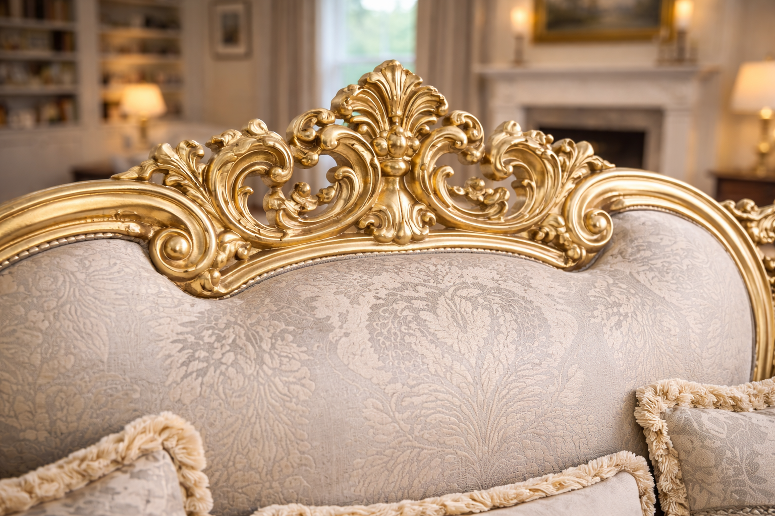 Versailles Royale 3 Seater Sofa – Ivory Gold Edition