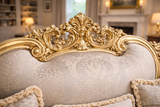 Versailles Royale 3 Seater Sofa – Ivory Gold Edition
