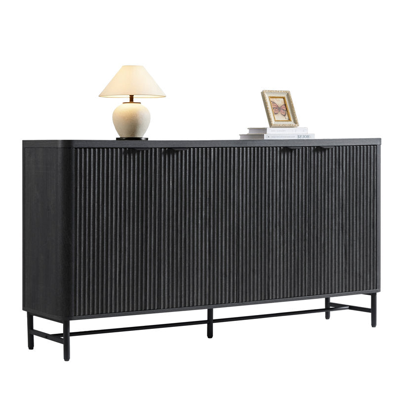 Contemporary buffet cabinet with lamp decor