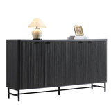 Contemporary buffet cabinet with lamp decor