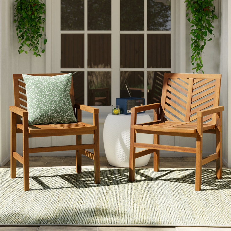Balcony teak wood chair set