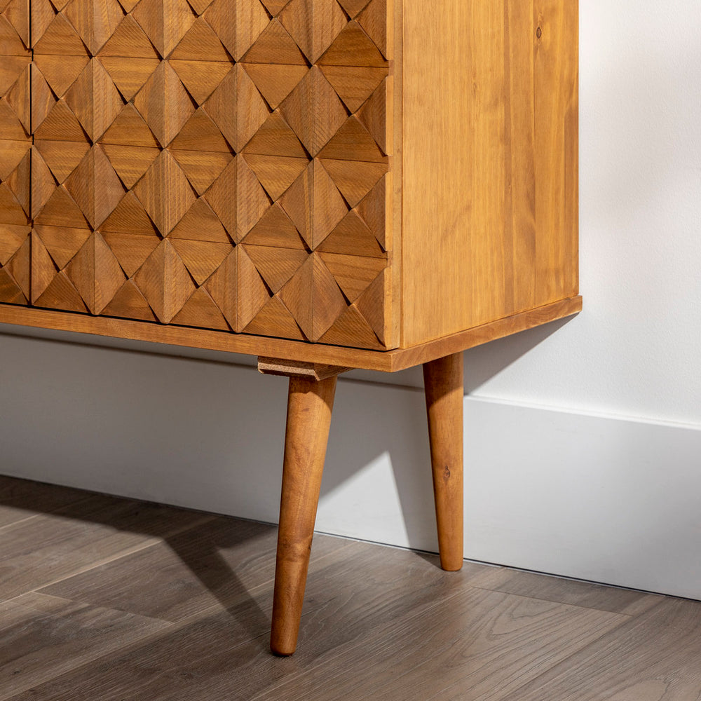 Contemporary teak wood console cabinet furniture