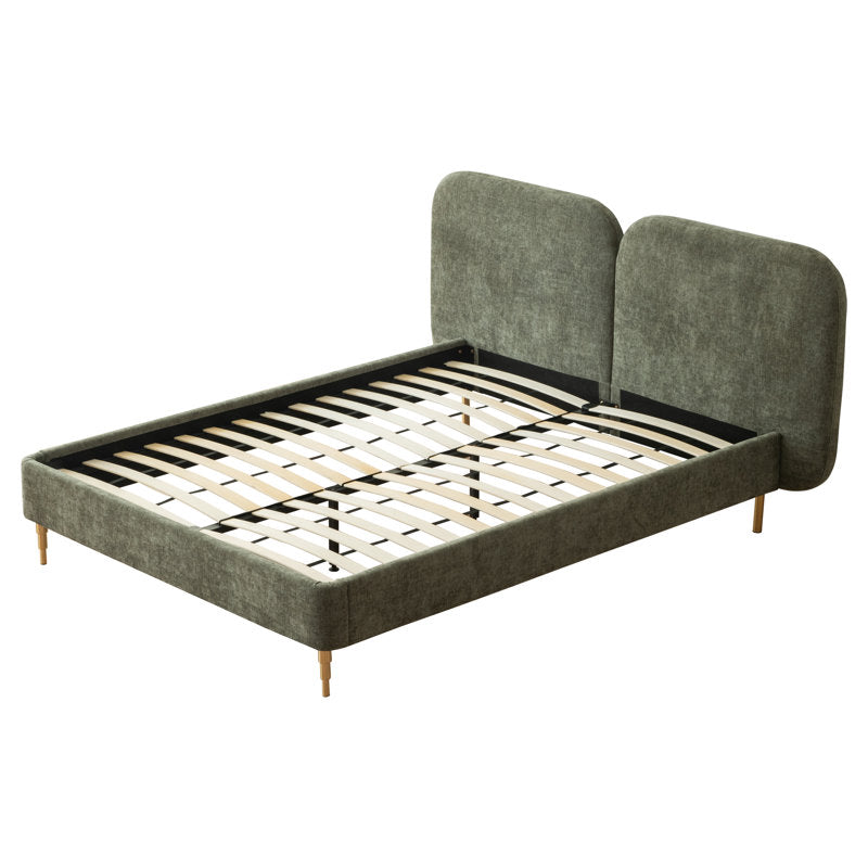 Minimalist teak wood platform bed design