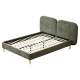 Minimalist teak wood platform bed design