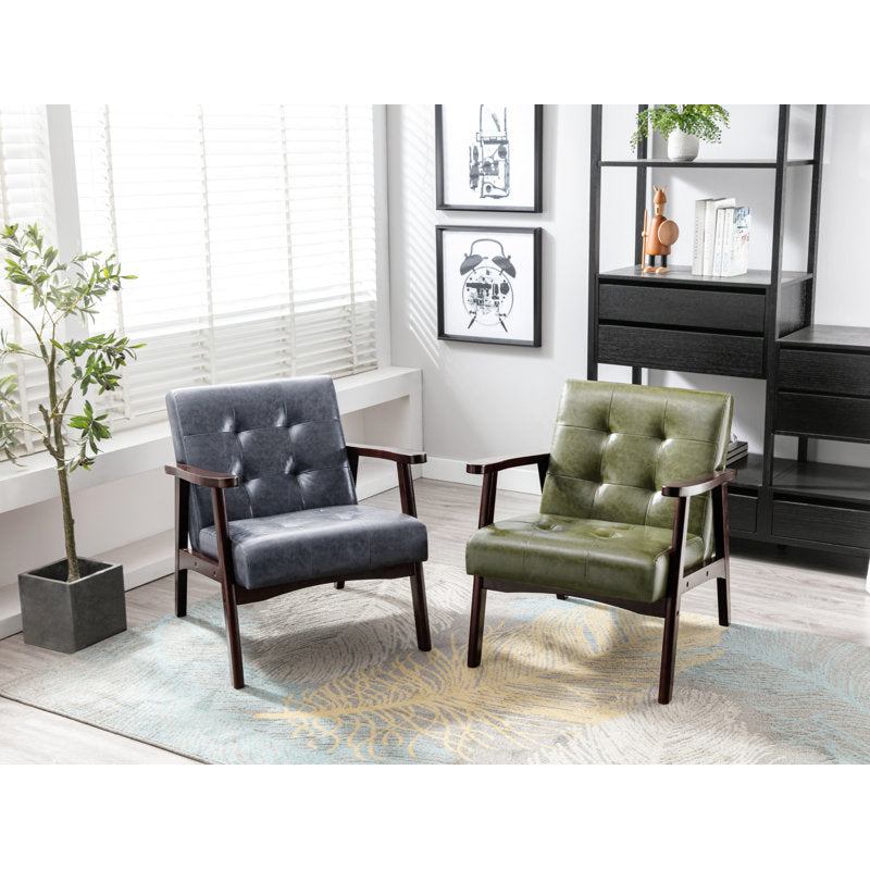 Mid century modern green lounge chair