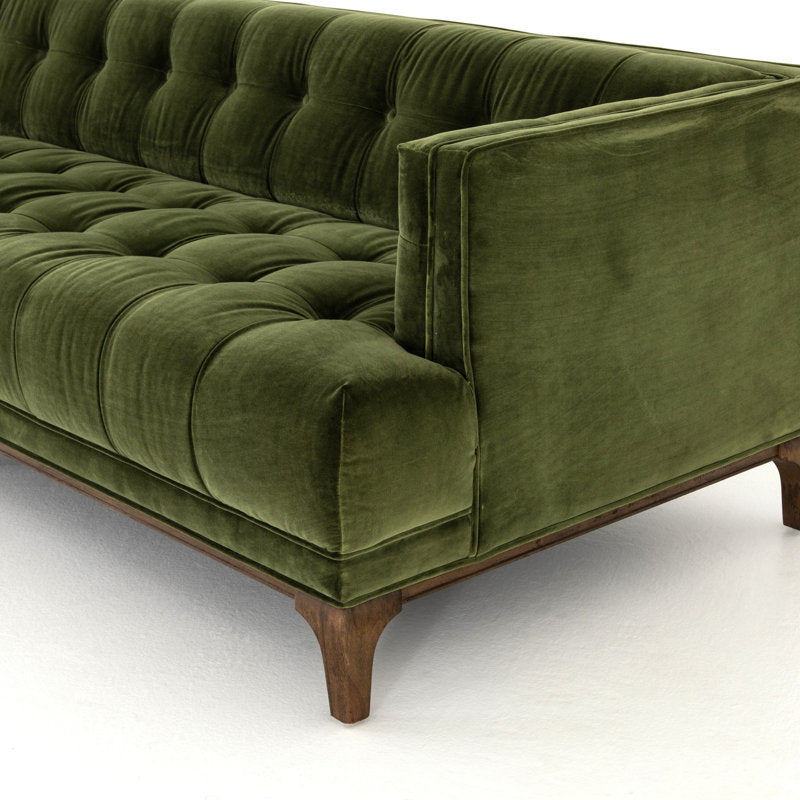 Designer green velvet tufted couch furniture