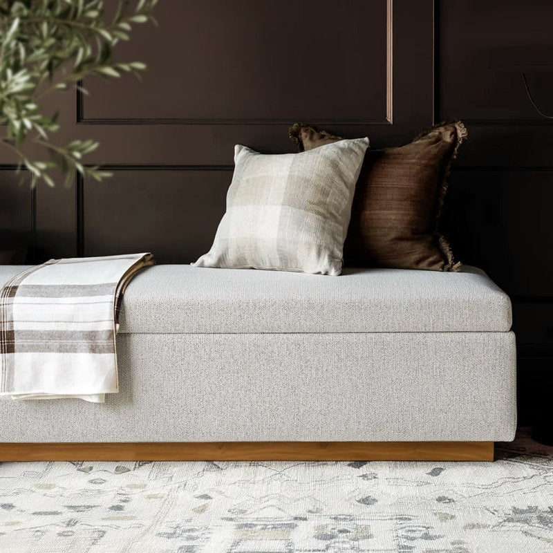 cushioned ottoman bench indoor furniture