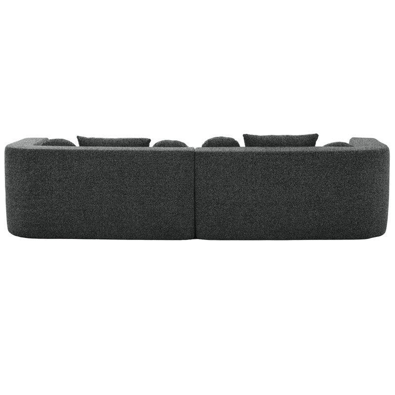 Minimalist teak wood upholstered modular seating
