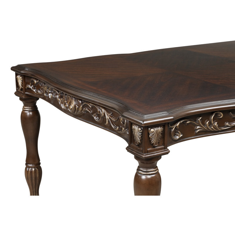 Traditional handcrafted teak wood dining set