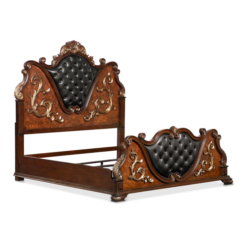 Premium antique finish wooden bed