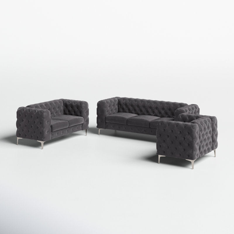Elegant Chesterfield living room furniture by Sky Rise Decor