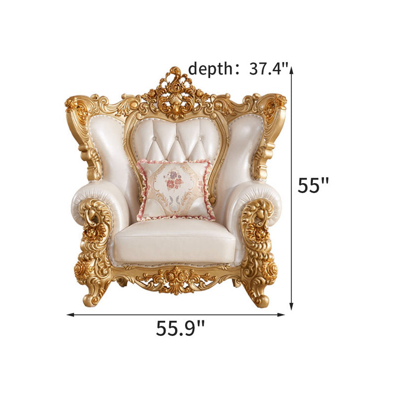 Victorian style luxury throne chair for living room