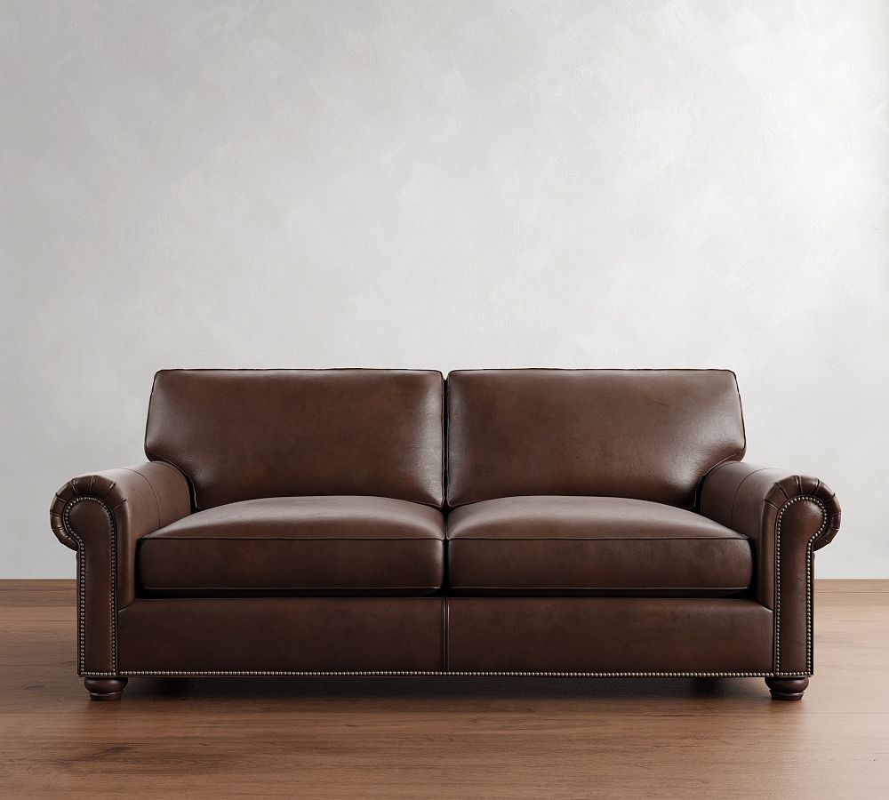 Modern luxury teak wood leather couch for home