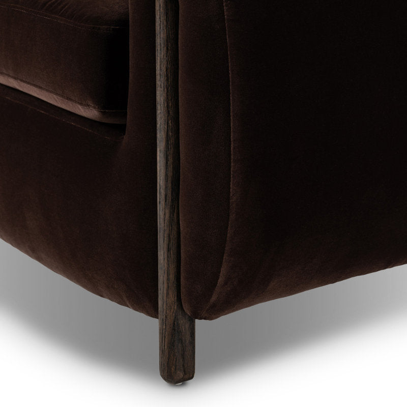 Elegant velvet lounge chair for bedroom and office

