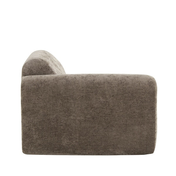 Large curved lounge sofa with plush cushioning