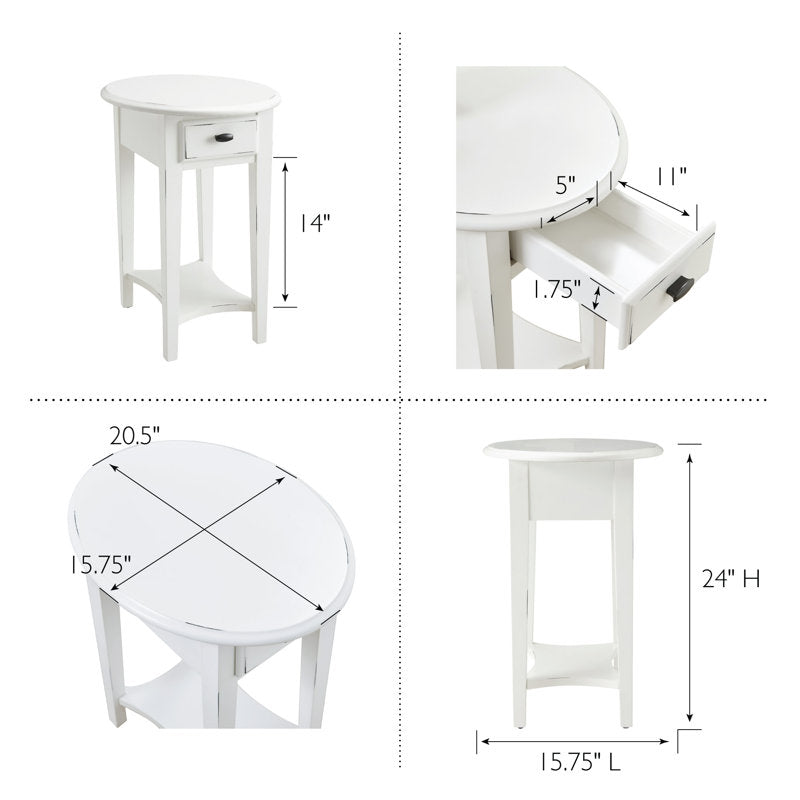 Contemporary solid teak wood end table furniture