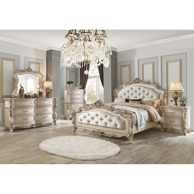 Royal solid teak wood bedroom bed