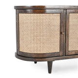 Mid-century modern cane sideboard console table