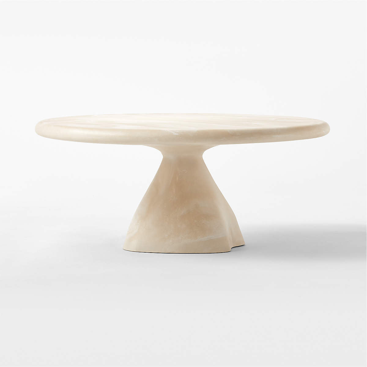 Contemporary teak wood coffee table with curved organic design