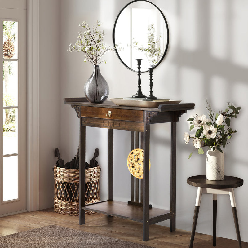 Wooden entryway console table
