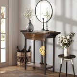 Wooden entryway console table