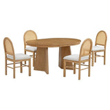 Modern teak wood dining table for home