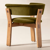 Modern designer lounge chair in solid teak wood